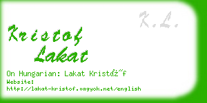 kristof lakat business card